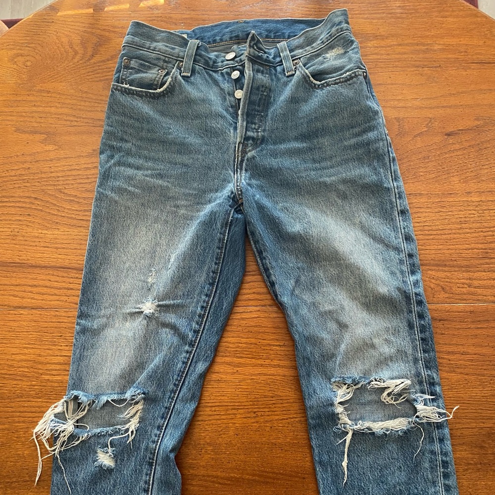 Women’s Levis 501 selvedge w25xl26